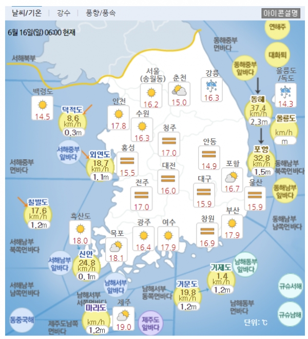 사진= 기상청 홈페이지