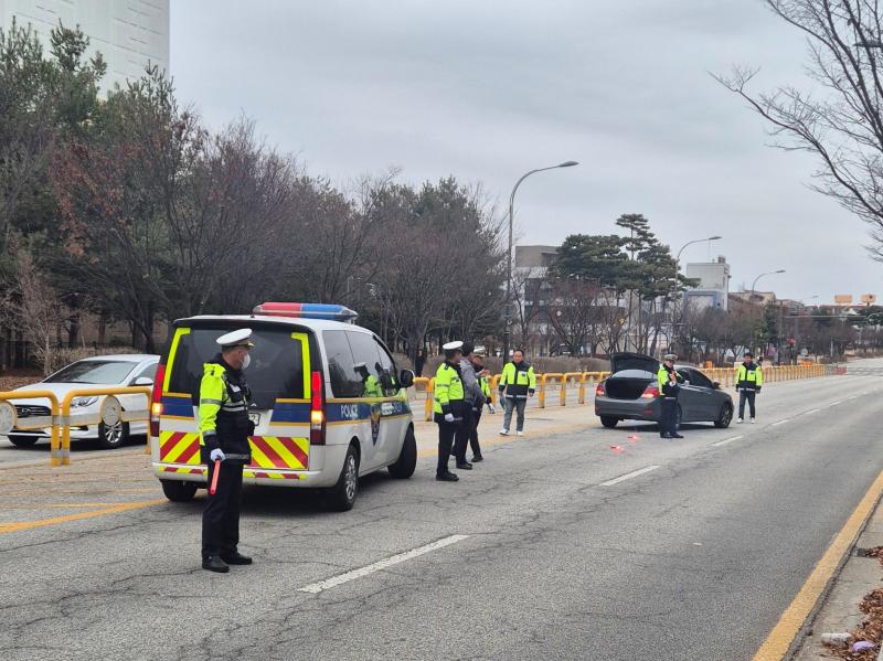 익산경찰, 교통 현장경찰관의 안전 확보 노력 
