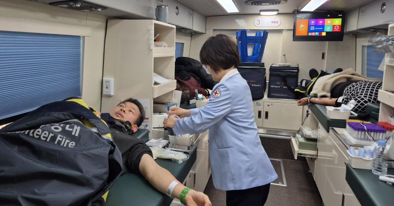 정읍소방서. 정읍의용소방대연합회, 사랑의 헌혈 릴레이 캠페인 동참

