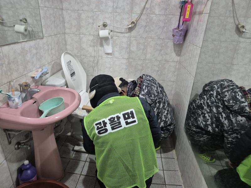 광활면 복지기동대, 취약계층 주거환경 개선 봉사활동 실시