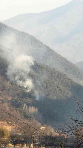 남원 산내면 야산서 불