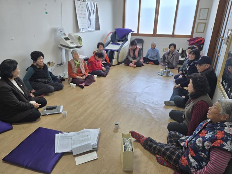 황산면, 새해맞이 경로당 현장 소통 행보 