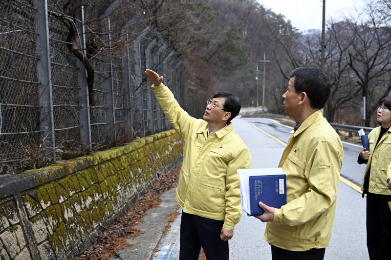 장수군, 해빙기 대비 취약시설 현장 점검 