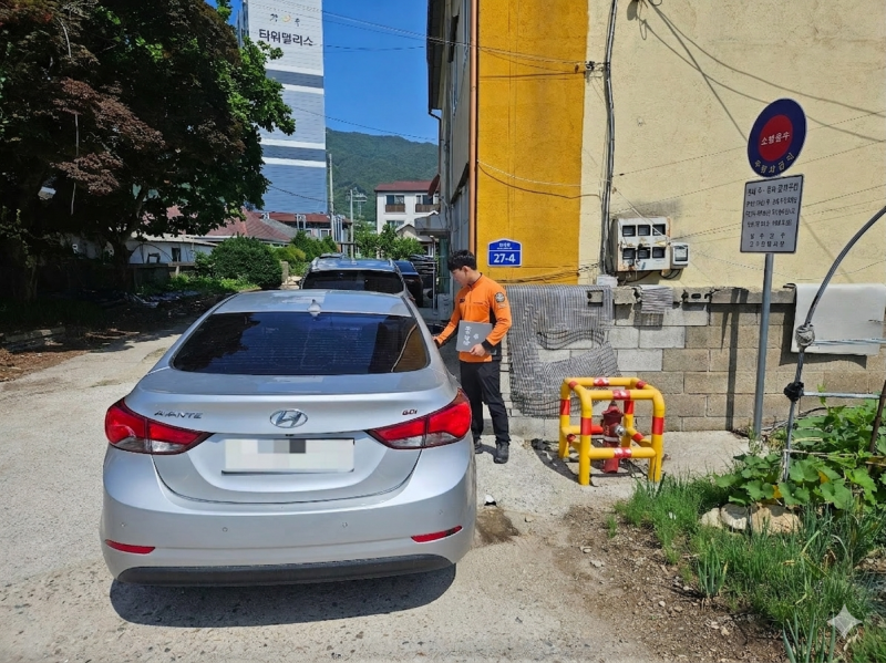 장수소방서, 소화전 주변 주차 과태료 9만원 25일부터 지자체 합동 집중 단속