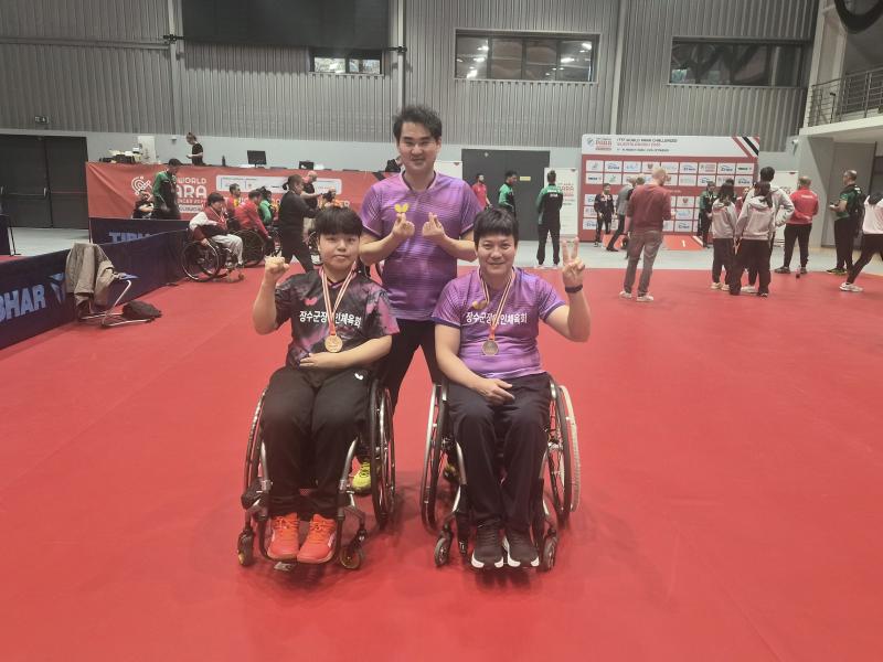 장수군장애인체육회 탁구선수단, 국제대회 메달 쾌거