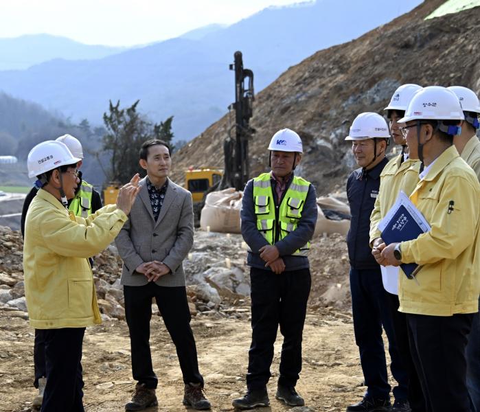 장수군, 장수 하이패스IC 연결도로 사업현장 점검