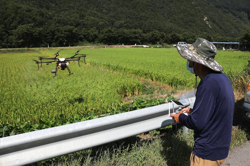 무주군 벼 무인 공동방제 지원사업 추진
