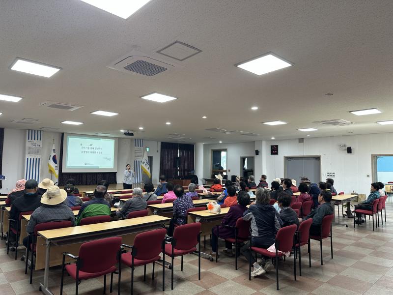 부안 백산면, 노인일자리 참여자 이동결핵검진‧안전교육 실시
