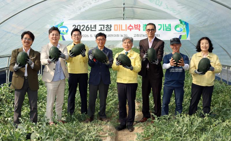 `블랙망고수박’ 첫 수확