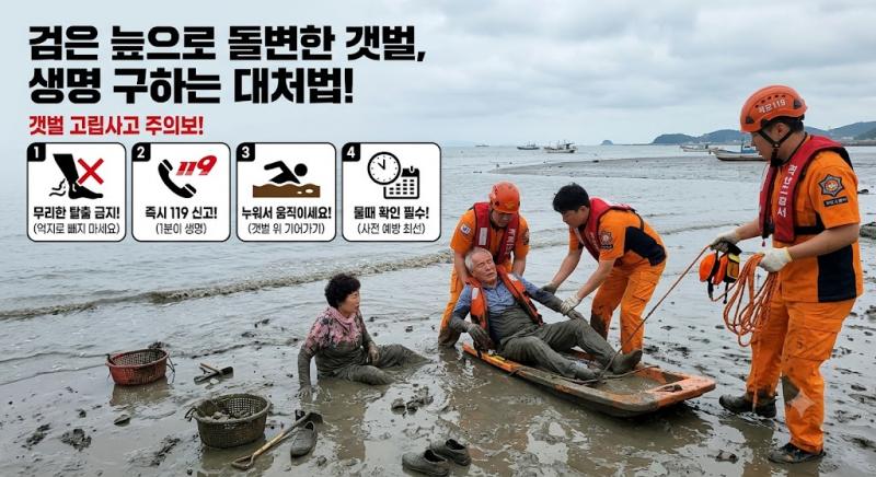 부안소방서, 갯벌 고립사고 주의 당부
