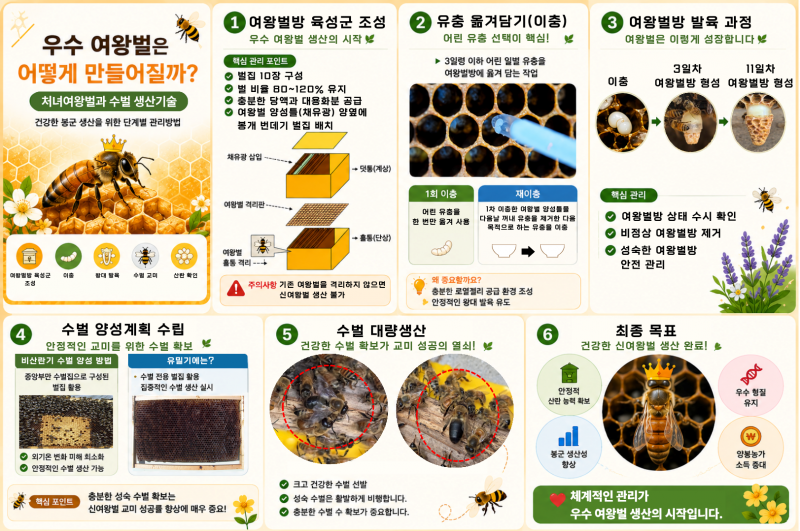 “벌무리 생산성 향상” 분봉(分蜂)시기, 우수 여왕벌·수벌 양성 필수