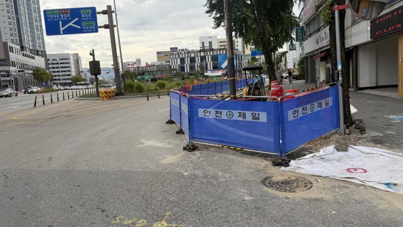 “전주시외버스 출구 도로 우측 선형 원상복구하라”