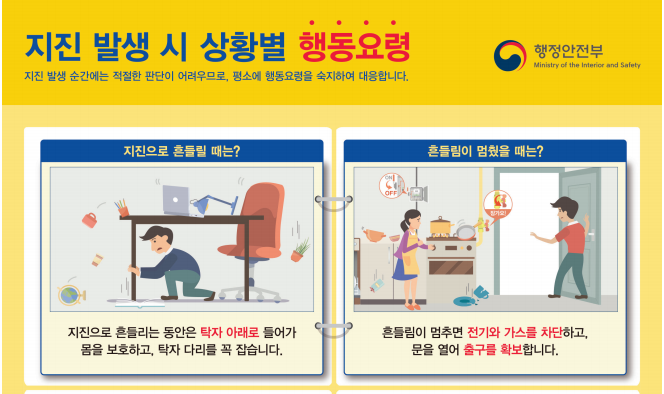 장수소방서, 지진 행동요령 숙지 당부
