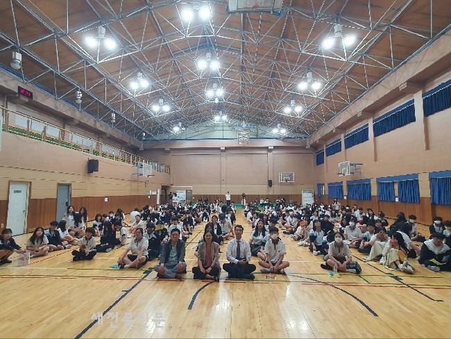 군산지청 김태영 검사, 군산동원 중학생들과 범죄예방 이야기 나눠 