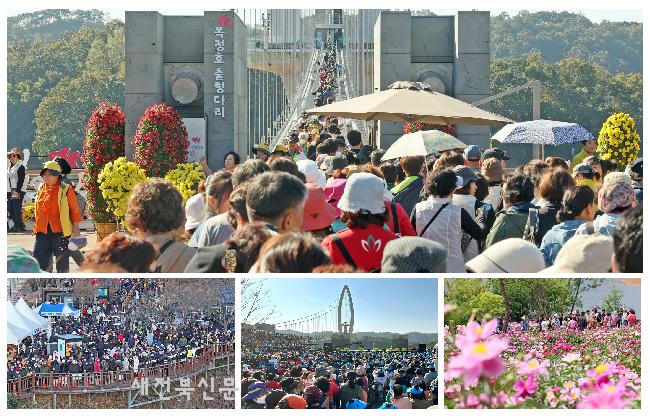 임실군, 옥정호 출렁다리·붕어섬 3년 만에 176만명 돌파  